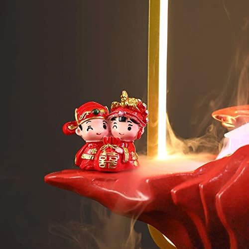 SHQ Red Festive Tabletop Fountain with LED Light