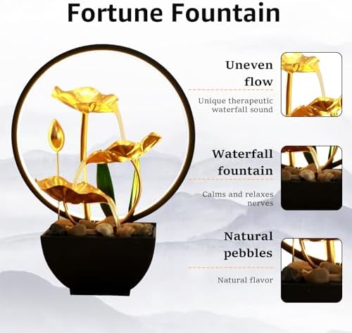 Indoor 4 Tier Waterfall Fountain with LED Lights