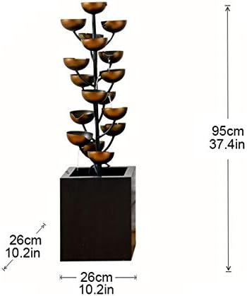 HDXWIFD Tabletop Fountain Luxury Retro Wrought Iron Indoor Fountain 374 H Desktop Fountain