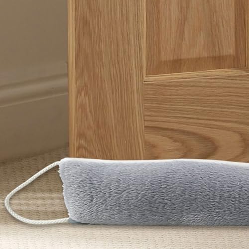 Soundproof Door Draft Blocker Soft Breeze Stopper Gray