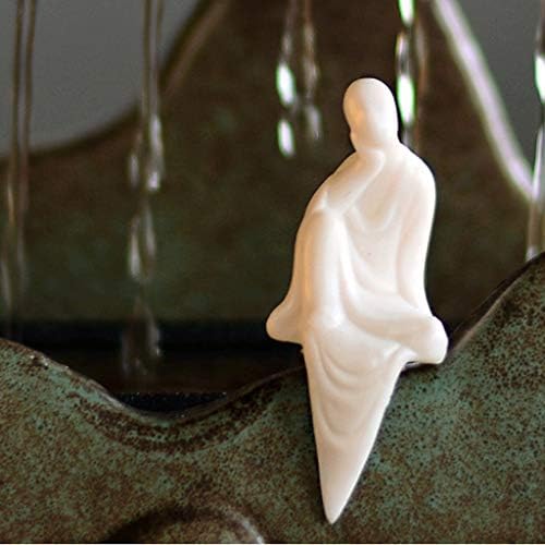 Rockery Landscape Tabletop Fountain Zen Meditation Decor with Submersible Pump for Home and Office