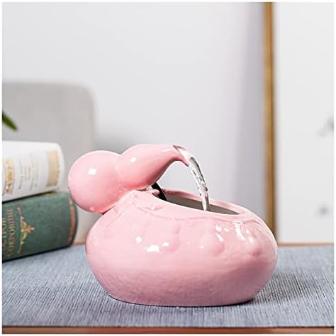 Mini Ceramic Desktop Fountain with Zen Flow Pink