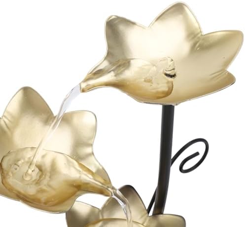 Enlybee Water Tabletop Fountain with LED Light Quiet USB Desk Fountain for Home and Office Decor