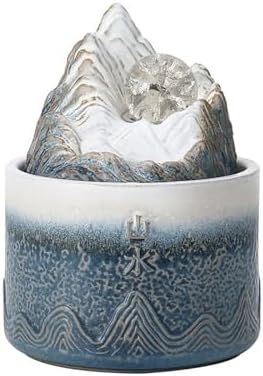 Blue Ceramic Tabletop Fountain for Office Home