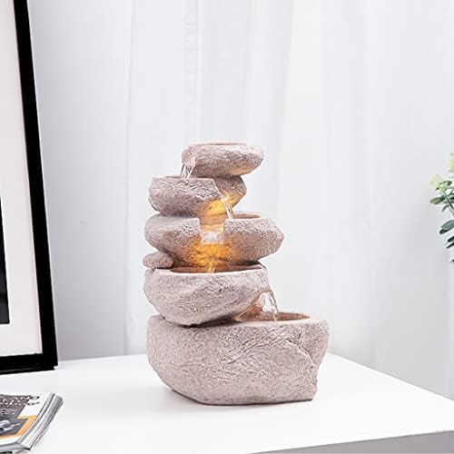 BIOMICE Tabletop Water Fountain with LED Lights and Crystal Ball for Home Office Bedroom Decor