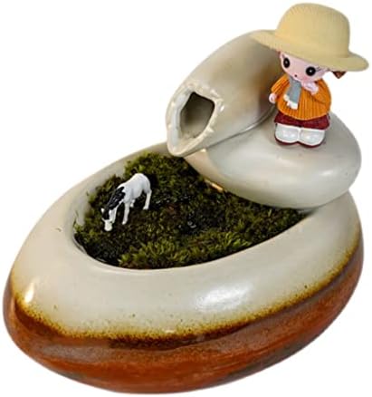TENGJU Tabletop Fountain with Ceramic Design
