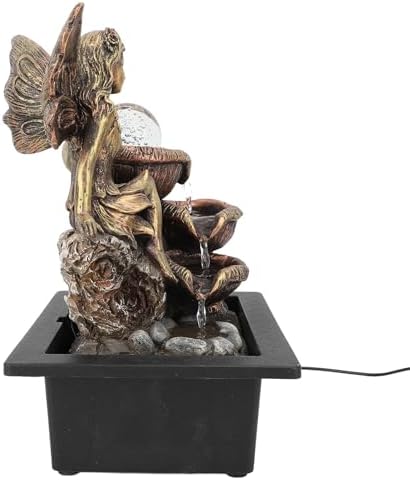 Naroote Tabletop Fountain with LED Light and USB Pump