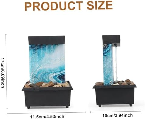 Hintyne Desk Water Fountain with Pebble Decor