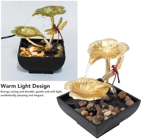 Lotus Leaf Dragonfly Fountain Water Decor