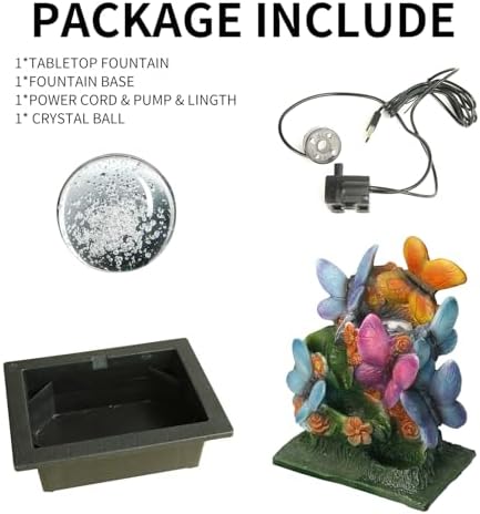 TiCin USB Tabletop Fountain with Butterfly Design