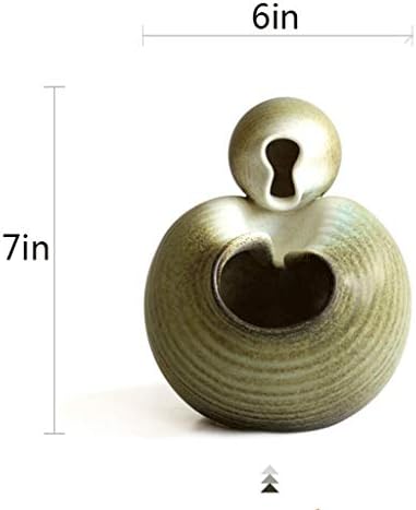 FXJ Ceramics Conch Tabletop Fountain Zen Yellow