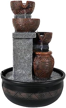 157 Inch High Tabletop Waterfall Fountain with LED Lights