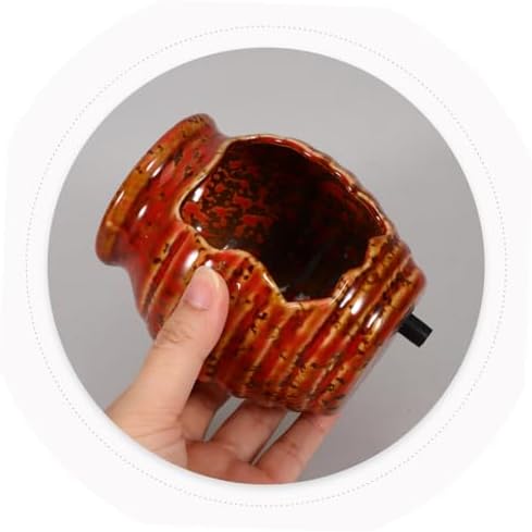 BIUDECO Water Jar Indoor Waterfall Fountain Ceramic Fish Tank Decor