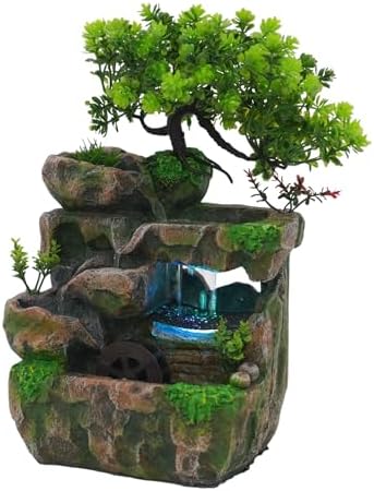NestGlynezz Tabletop Fountain with LED Lights