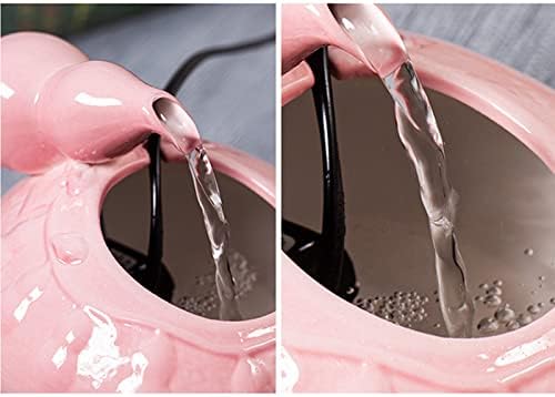 Mini Ceramic Desktop Fountain with Zen Flow Pink