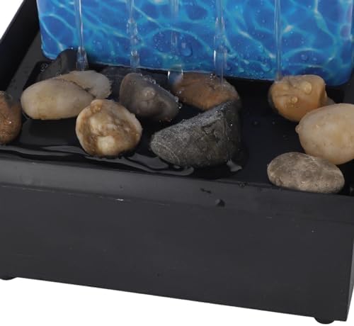 LED Lighted Waterfall Tabletop Fountain with USB Power 5V