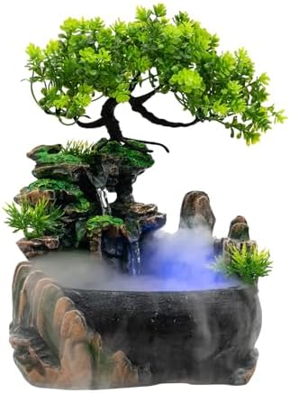 Tabletop Fountain Ornament with LED Lights