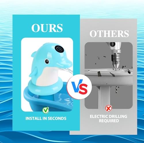 Dolphin Water Table Pump Toy for Kids Blue 1