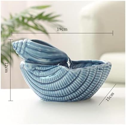 Conch Tabletop Fountain Ceramic Indoor Decor Water Feature