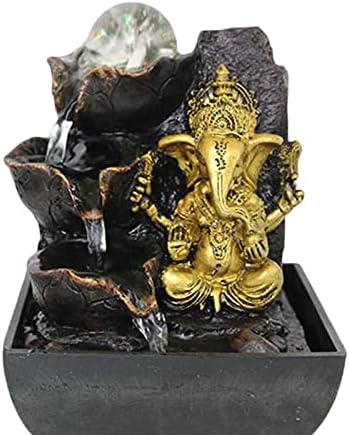 Ganesha Statue Tabletop Fountain for Home Decor