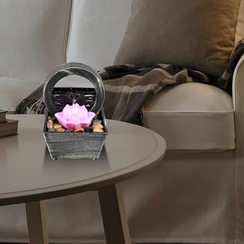 Tabletop Water Fountain with Light and Sound