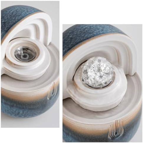 Ceramic Small Fountain with Water Wheel for Home Dcor