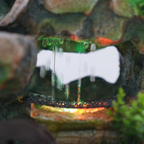 Gdrasuya10 Indoor LED Fountain with Waterfall and Rockery