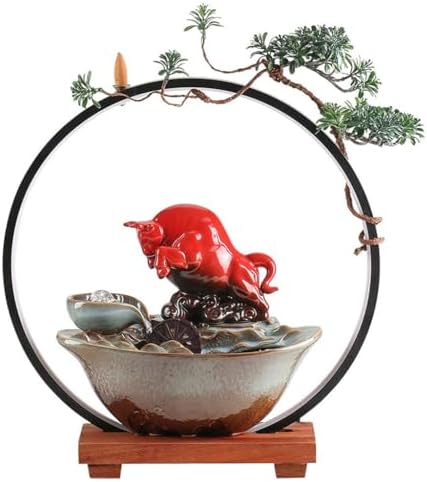 Chinese Style Tabletop Fountain for Office and Home Decor