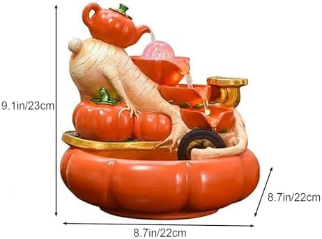 Vegetable Themed Tabletop Water Fountain with LED Light