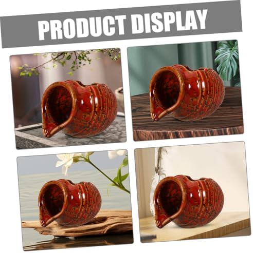 BIUDECO Water Jar Indoor Waterfall Fountain Ceramic Fish Tank Decor