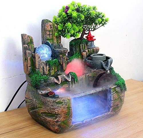 Mini Indoor Waterfall Fountain for Home Office Desk Decoration