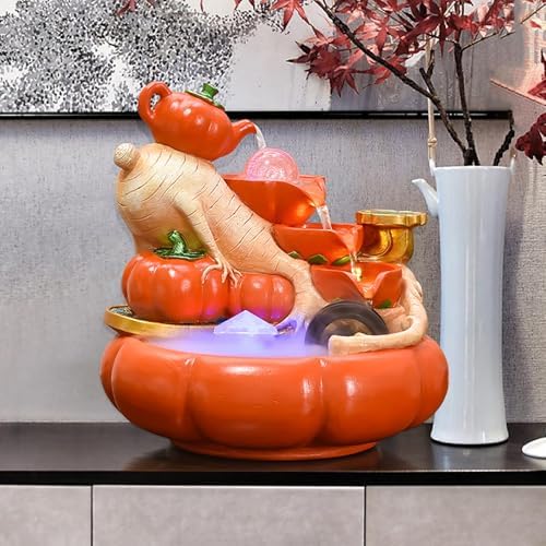 Vegetable Themed Tabletop Water Fountain with LED Light