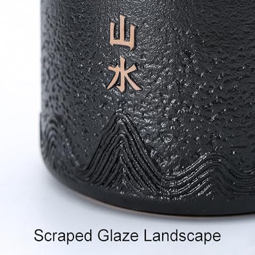 Ceramic Tabletop Water Fountain with Rolling Ball for Home and Office