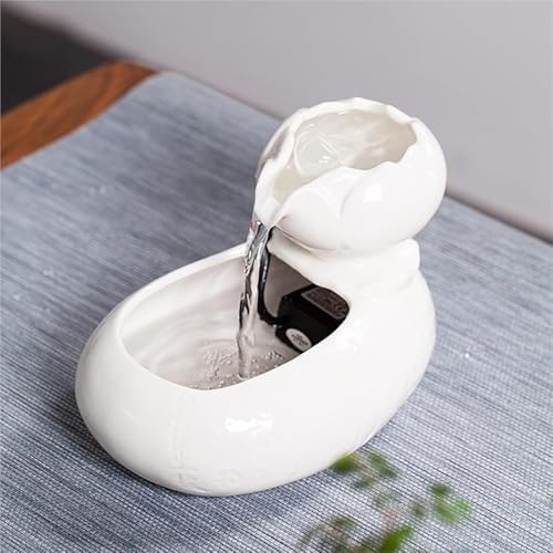 Pink Indoor Ceramic Tabletop Water Fountain