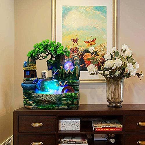 DYRABREST Tabletop Rockery Fountain with LED Light