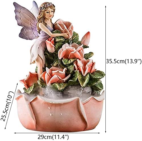 Fairy Angel Indoor Water Fountain 14 Inch Tabletop Fountain Decor