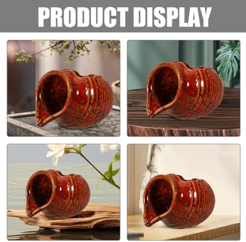 MAGICLULU Ceramic Jar Water Fountain Indoor Outdoor Tabletop Decor