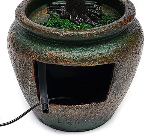 Futchoy Indoor Resin Waterfall Fountain with LED Light