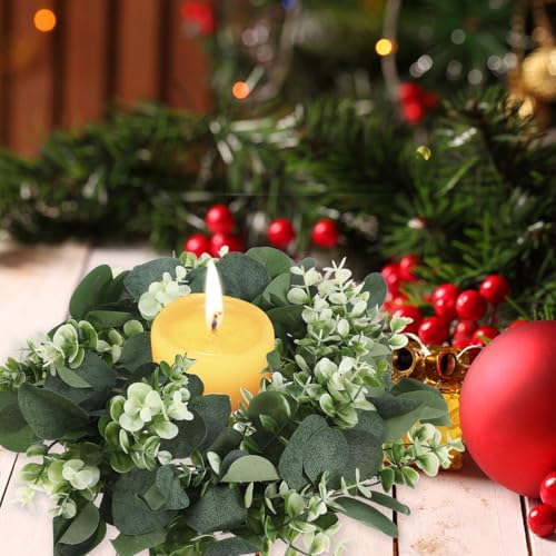 Magiclulu Eucalyptus Garland Candle Wreath for Home Decor