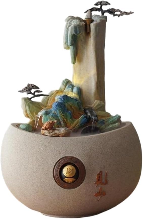 GRFIT Indoor Fountain Sandstone Desktop Decor