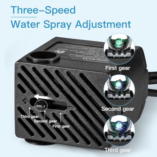 Hebafri Tabletop Water Fountain with LED Light