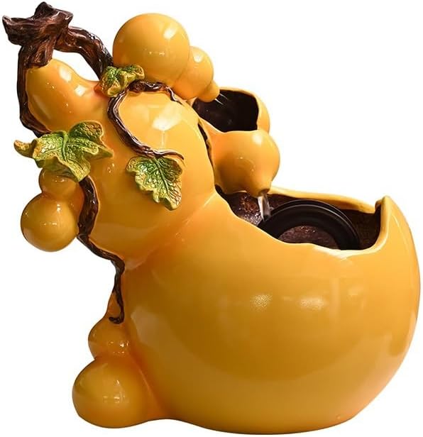 Light Yellow Tabletop Fountain Gourd Decorative Ornament
