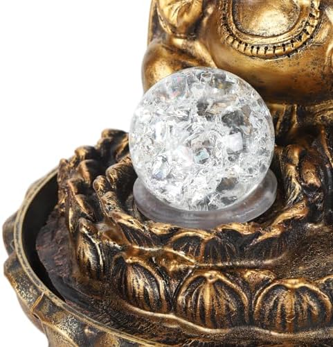 Resin Water Fountain Ganesha Statues Indoor Decorative Relaxing Humidifier with LED Light