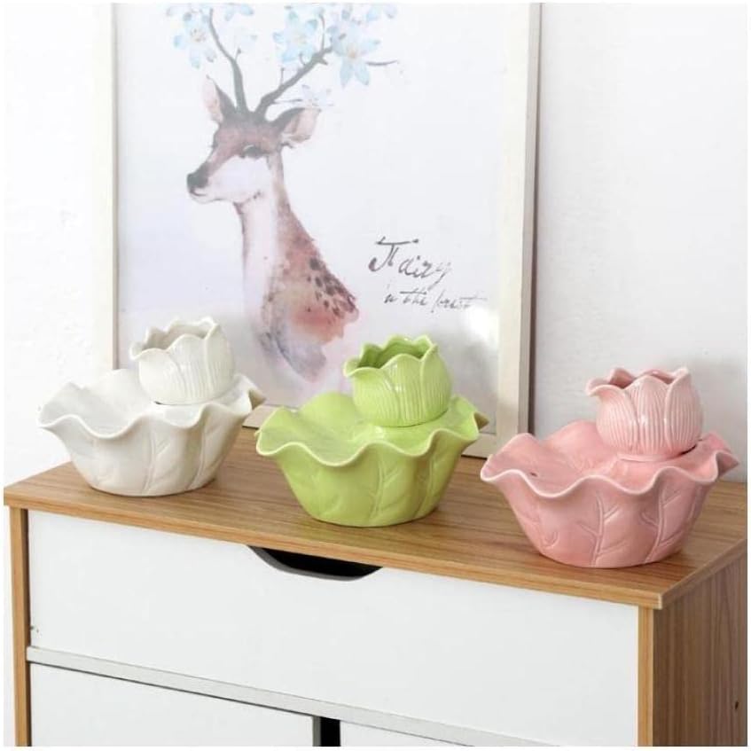 Lotus Leaf Tabletop Fountain Ceramic Indoor Water Feature