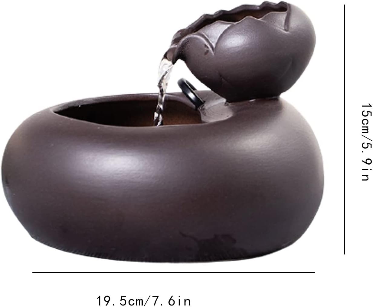 Ceramic Tabletop Fountain for Office and Living Room