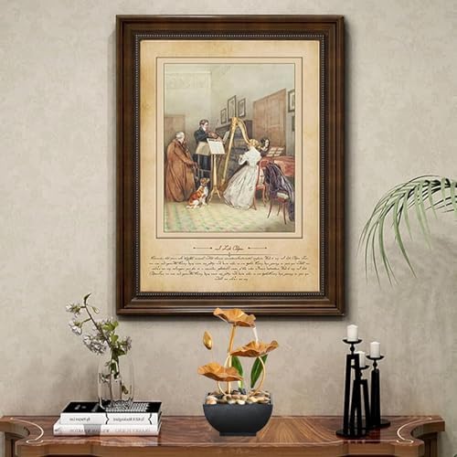 Abizarch Tabletop Fountain USB Powered Mini Waterfall Decoration with Rocks for Office Bedroom