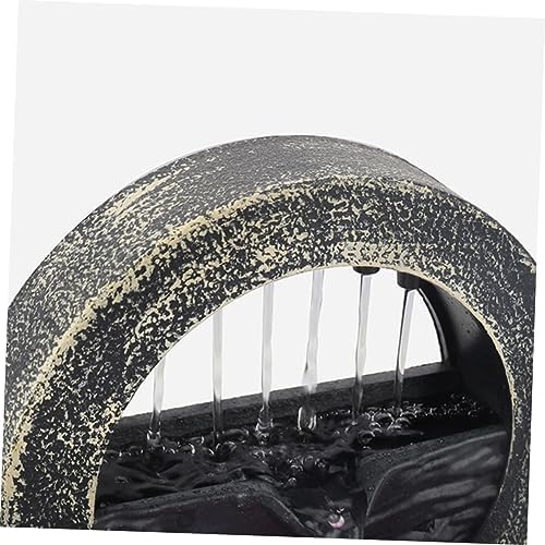 LIFKICH 1set Tabletop Water Fountain with LED Light for Home and Office Zen Decoration