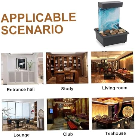 Hintyne Desk Water Fountain with Pebble Decor