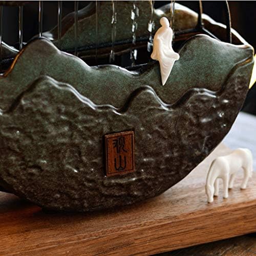 Rockery Landscape Tabletop Fountain Zen Meditation Decor with Submersible Pump for Home and Office