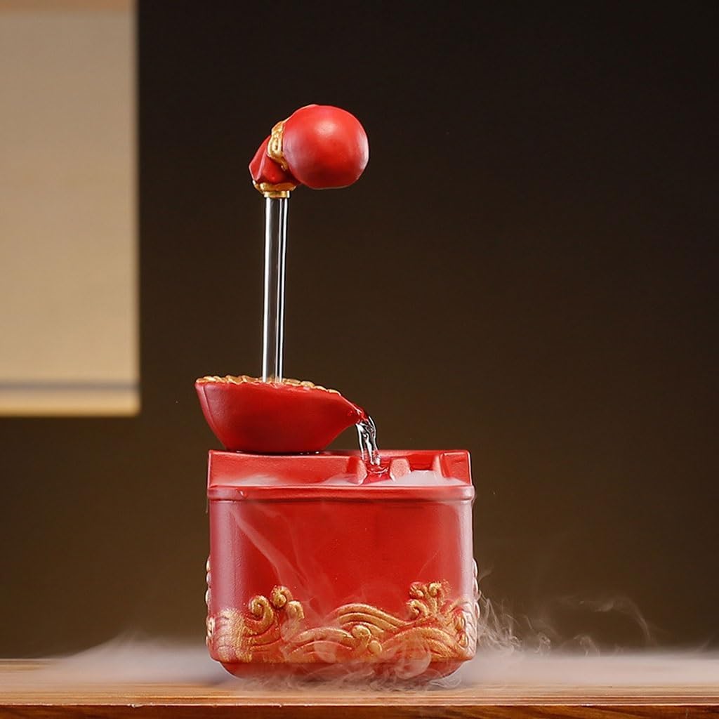 Tabletop Fountain with Water Flowing Decor